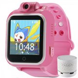 Ceas GPS Copii, iUni Kid730, 3G, DIGI Mobil, Touchscreen, GPS, LBS, Wi-Fi, Camera, buton SOS, Roz +